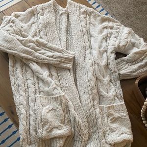 Oversized loose knit cardigan